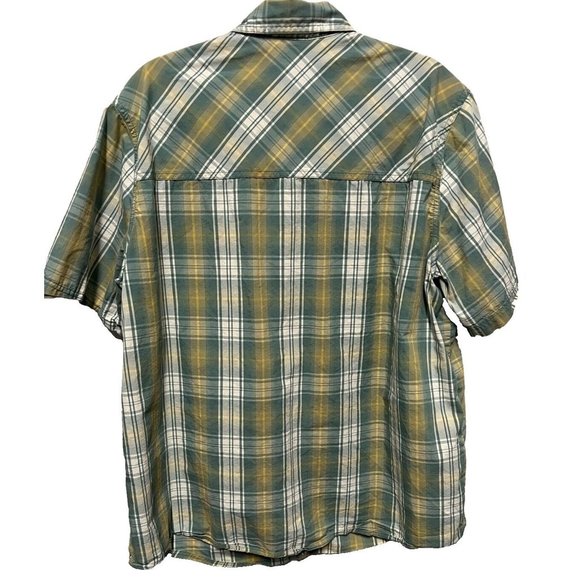 Lot Of 2 Mens 511 Tactical Shirt Large Plaid Short Sleeve Vented Green Blue - Picture 6 of 11